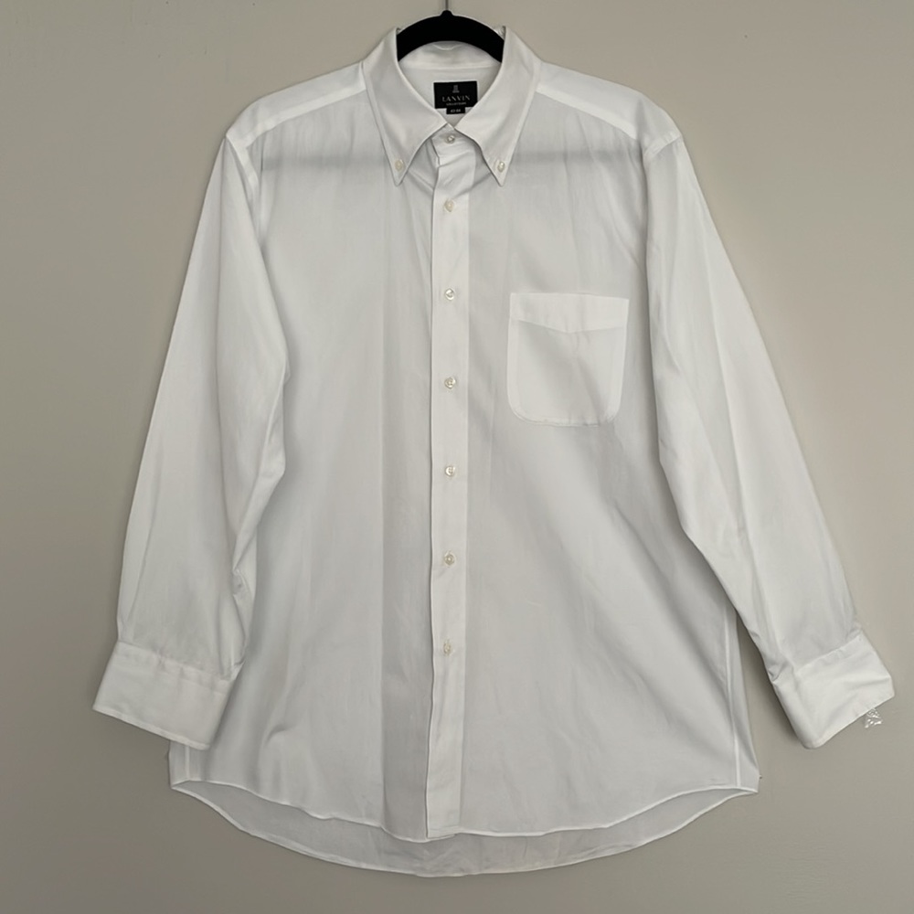 Lanvin Collection Point-Collar Button-Up Dress Shirt Size 43-84